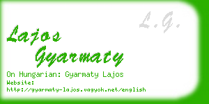 lajos gyarmaty business card